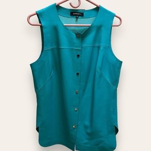 Lafayette 148 New York Womens 100% Leather Vest Size 8